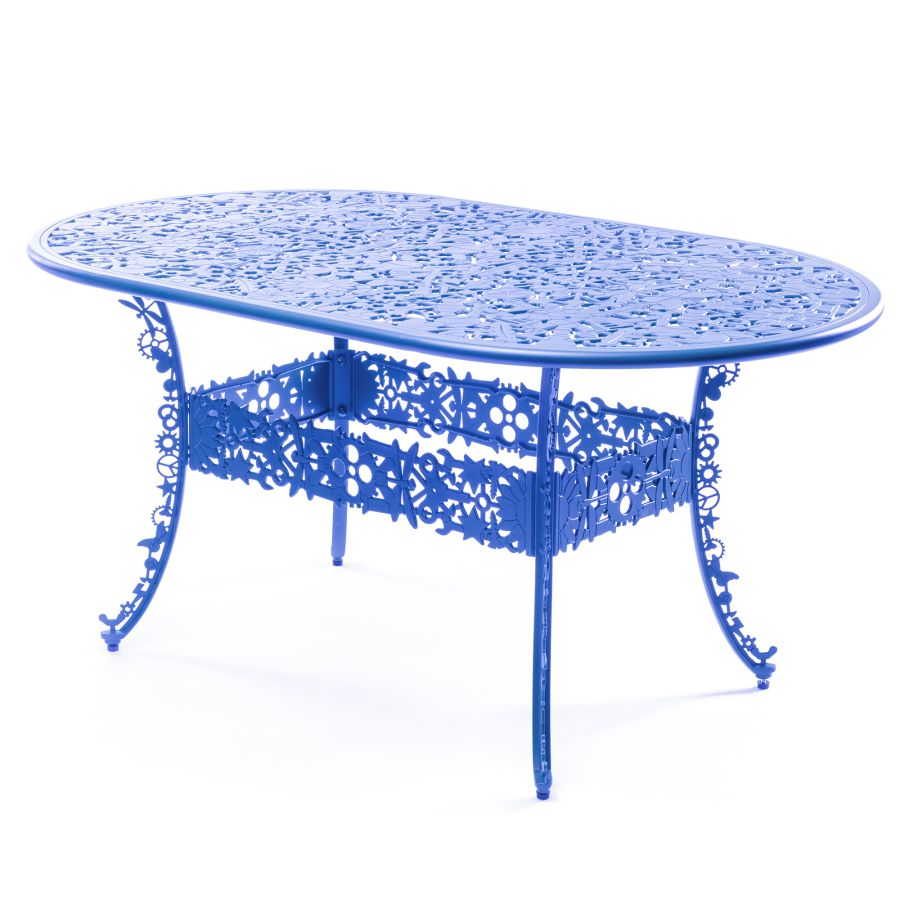 OVAL ALUMINIUM Outdoor TABLE Industry Collection by Seletti #SKY BLUE