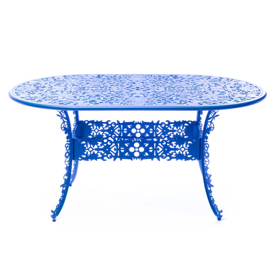 OVAL ALUMINIUM Outdoor TABLE Industry Collection by Seletti #SKY BLUE