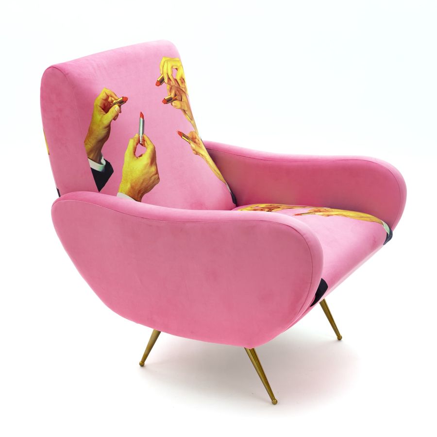 Lipsticks - Fully Upholstered Fabric Armchair