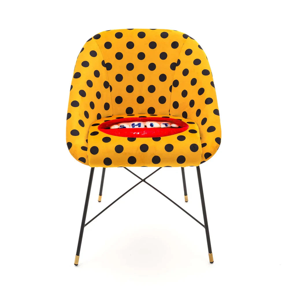 SHIT - Upholstered fabric chair with armrests.