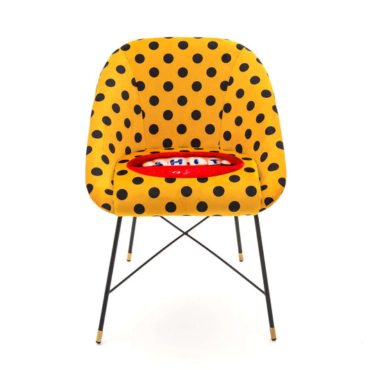 SHIT - Upholstered fabric chair with armrests.