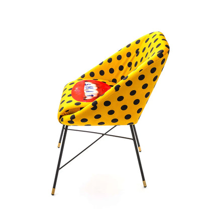 SHIT - Upholstered fabric chair with armrests.