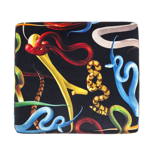 Snakes - Fabric Fully Upholstered Pouf