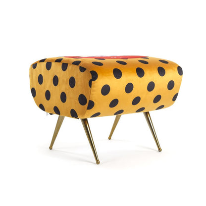 Fabric Fully Upholseted Pouf Shit by Seletti