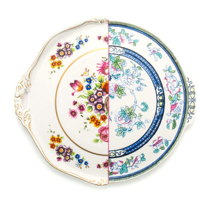 HYBRID DOROTEA - Round porcelain tray.