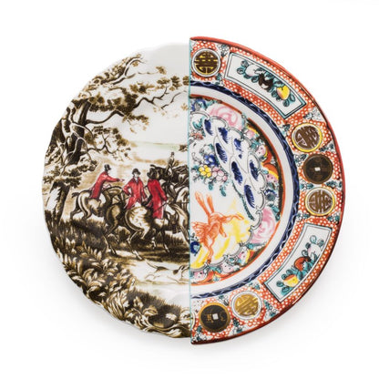 HYBRID EUSAPIA - Round porcelain dinner plate.