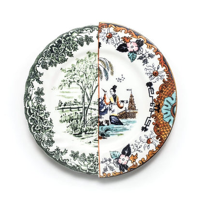 HYBRID IPAZIA - Round porcelain dinner plate.