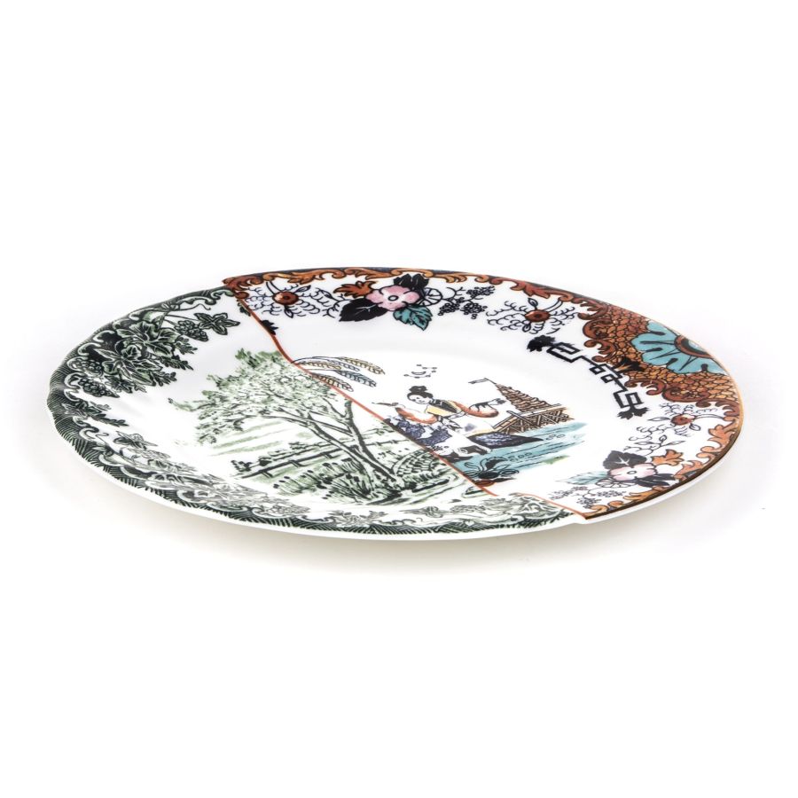 HYBRID IPAZIA - Round porcelain dinner plate.