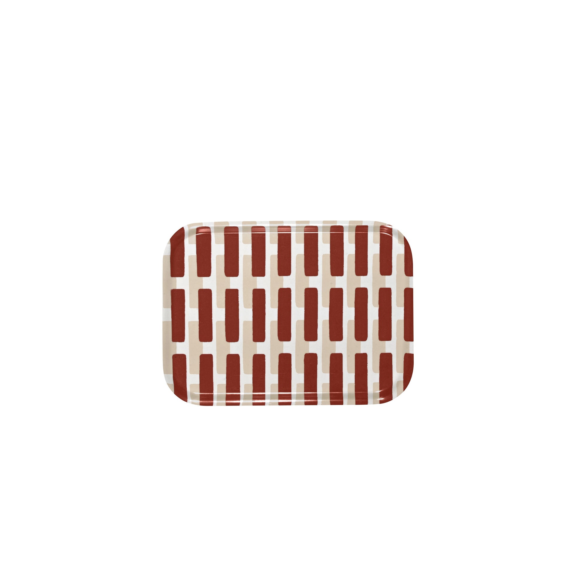 Artek Siena Tray, small — brick red/sand shadow