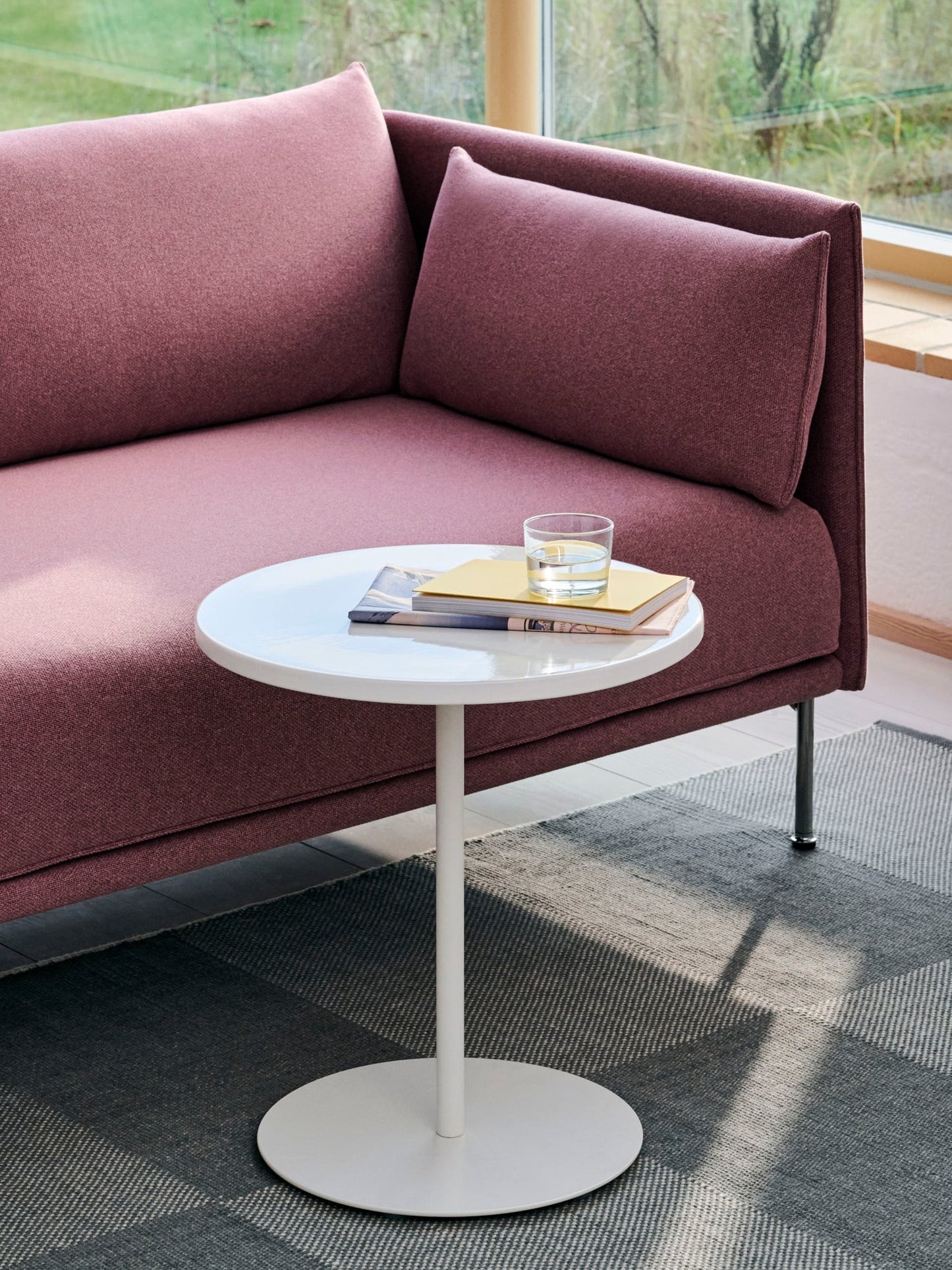 Pyro coffee table, eggshell - cream white