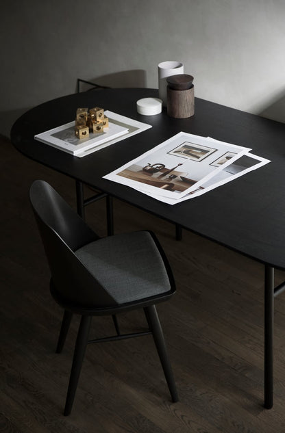 Snaregade table, oval, 210 x 95 cm, black oak
