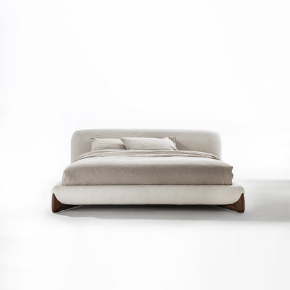 SOFTBAY - Wooden double bed with upholstered headboard (Request Info)