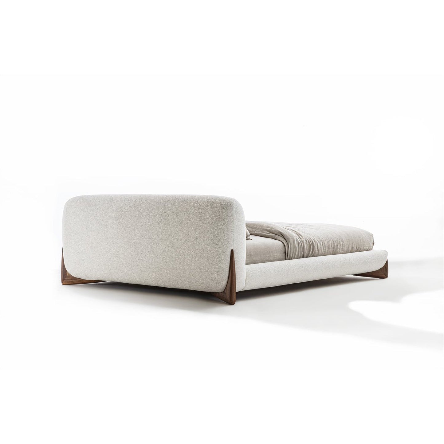 SOFTBAY - Wooden double bed with upholstered headboard (Request Info)