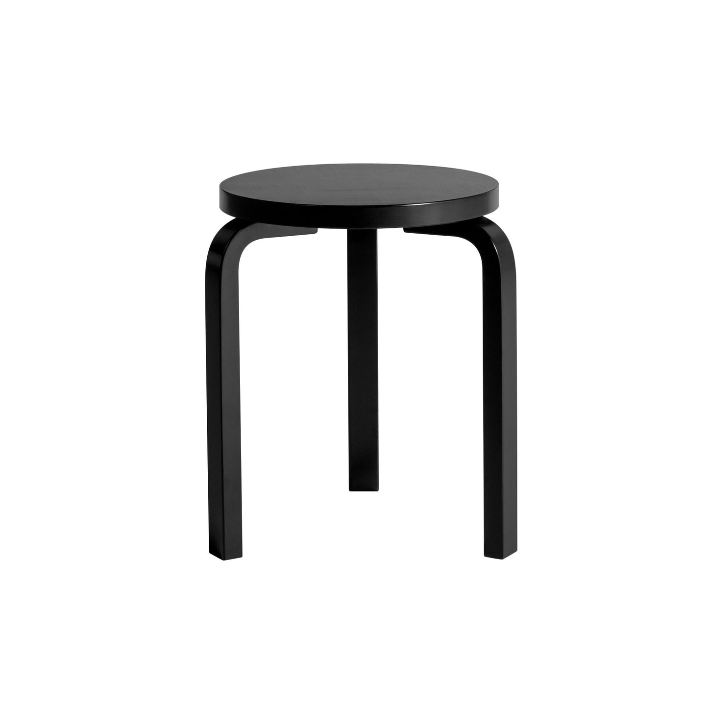 Artek Stool 60 — black lacquered