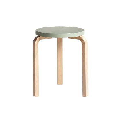 Artek Stool 60 — birch/green lacquered