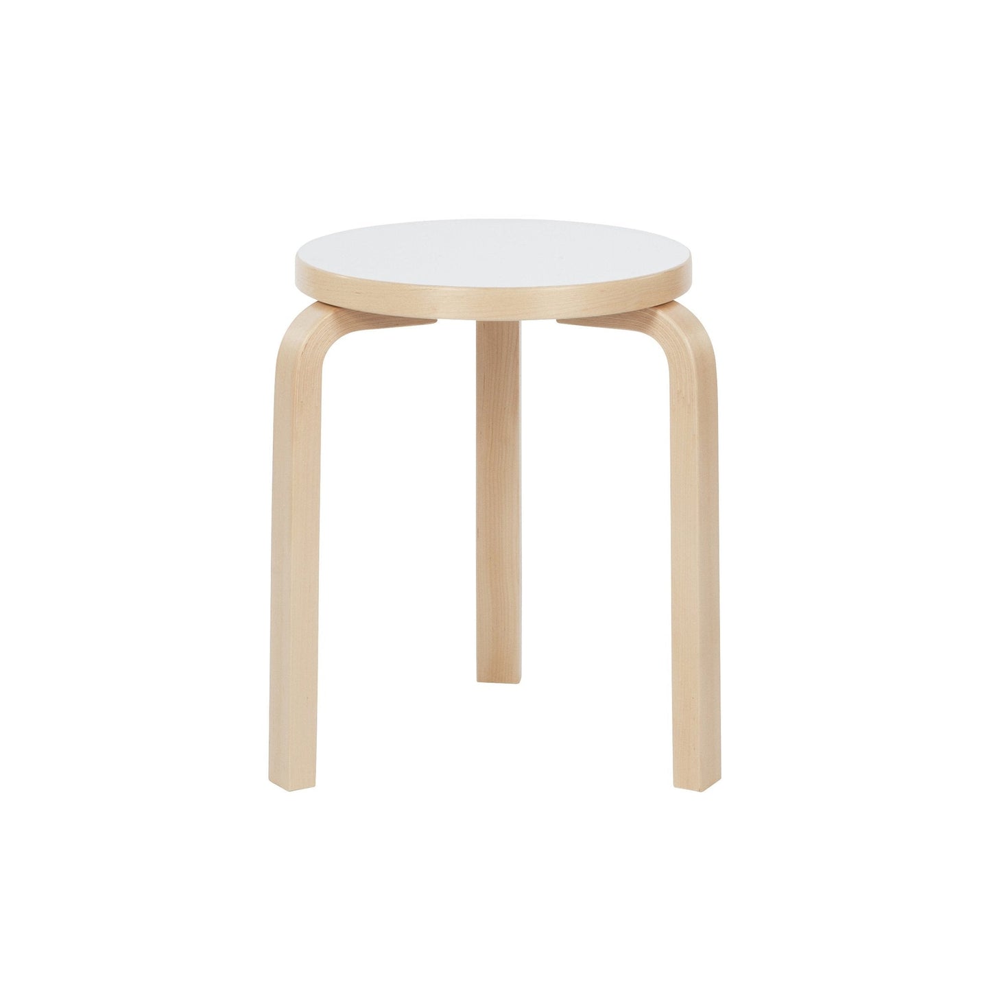 Artek Stool 60 — birch/white laminate