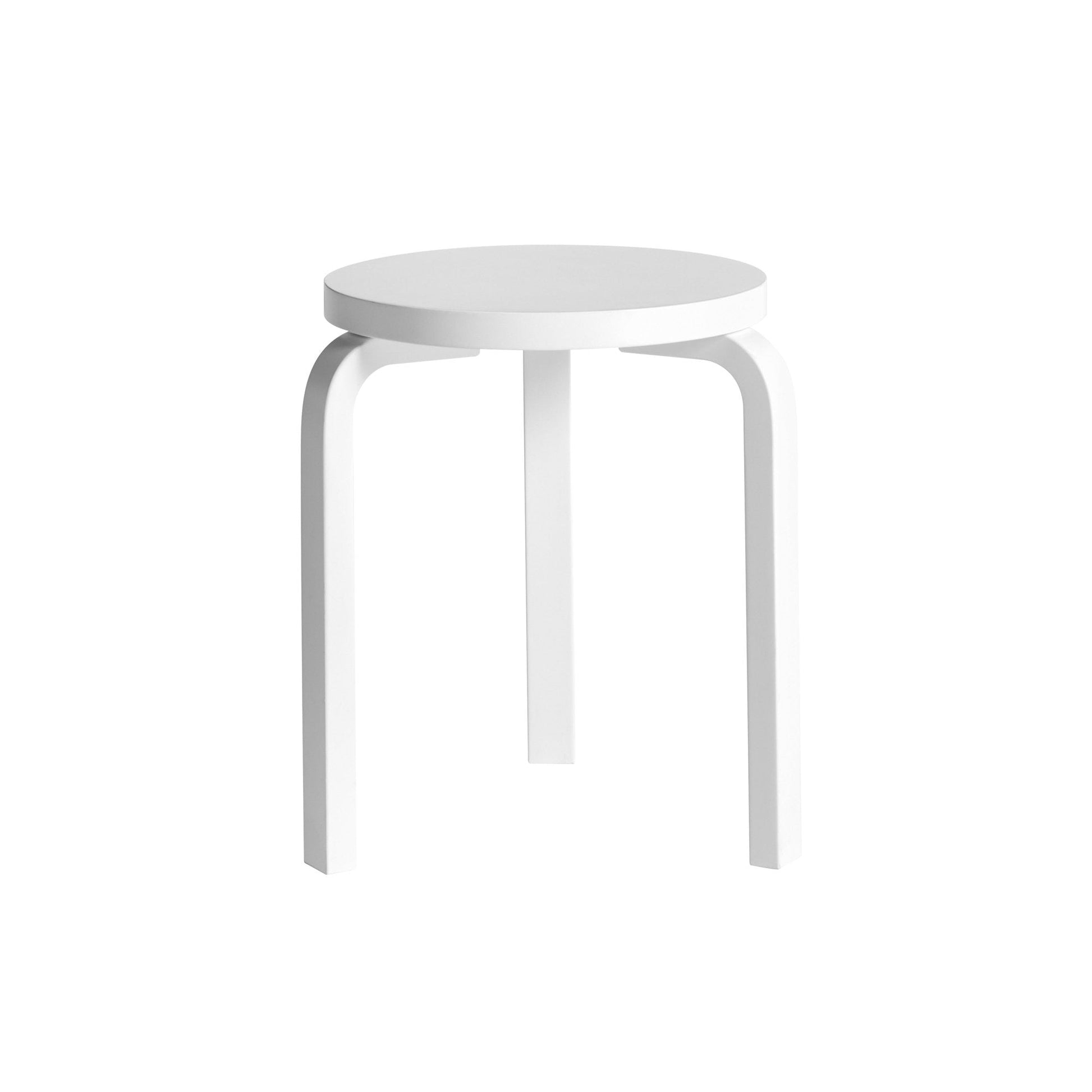 Artek Stool 60 — white lacquered
