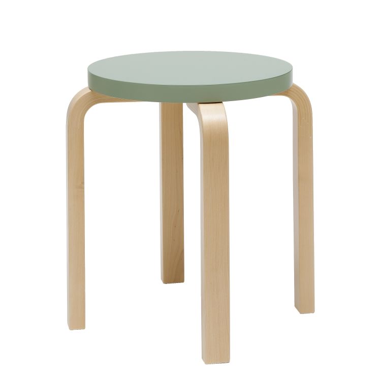 STOOL E60 - 4 legs - Stackable wooden stool.