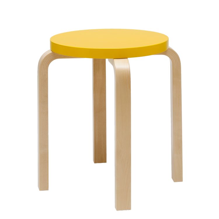 STOOL E60 - 4 legs - Stackable wooden stool.