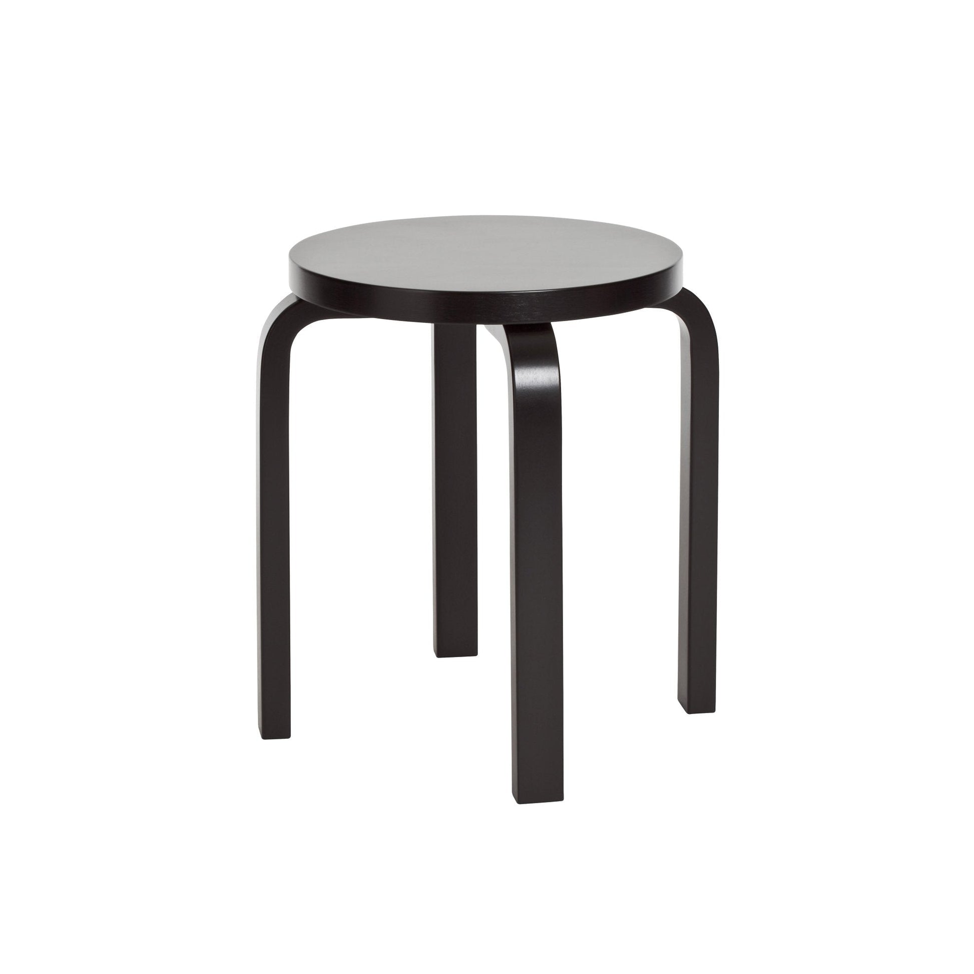 Artek Stool E60 — black lacquered