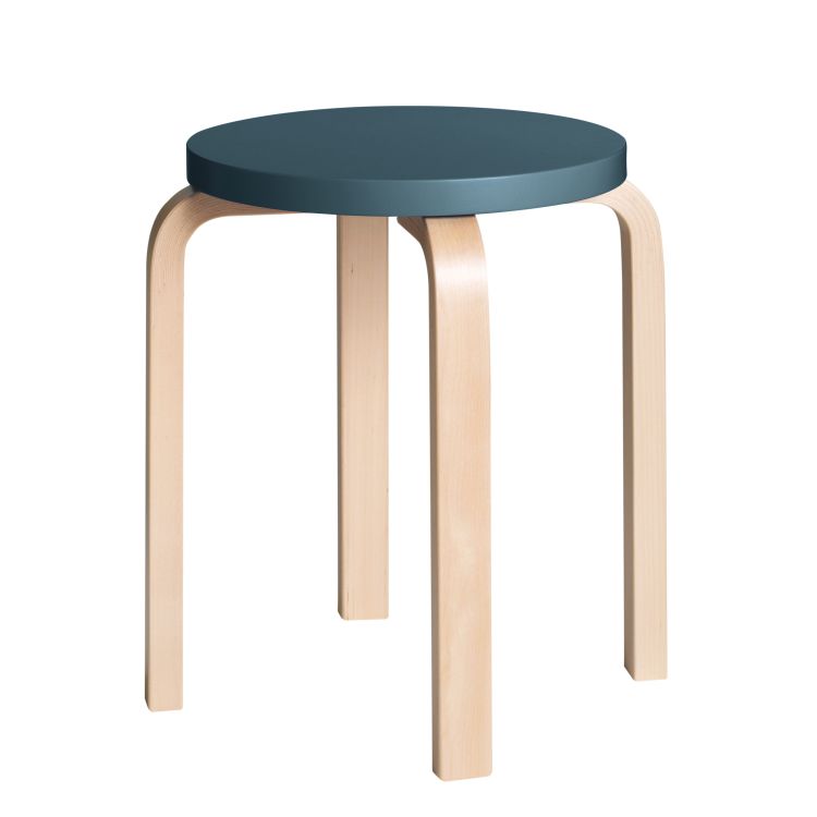 STOOL E60 - 4 legs - Stackable wooden stool.