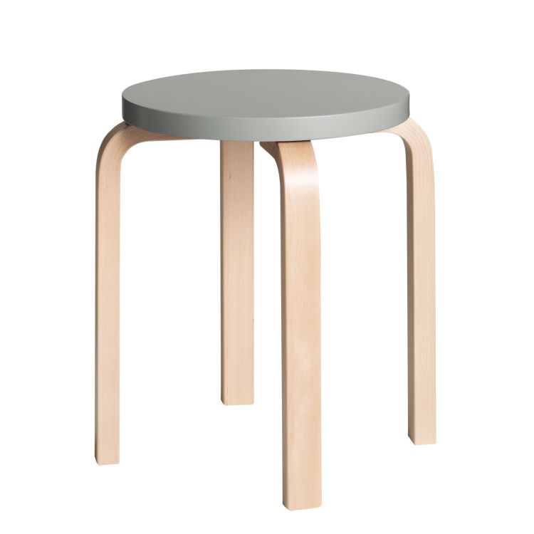 STOOL E60 - 4 legs - Stackable wooden stool.