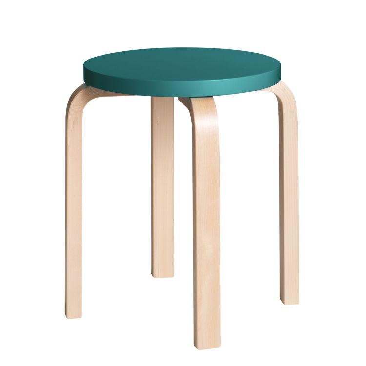 STOOL E60 - 4 legs - Stackable wooden stool.