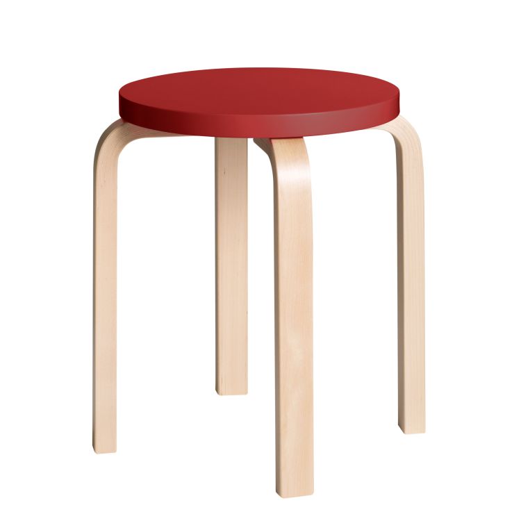 STOOL E60 - 4 legs - Stackable wooden stool.