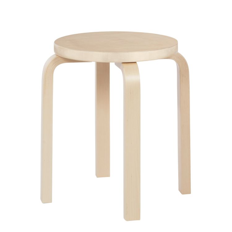 STOOL E60 - 4 legs - Stackable wooden stool.