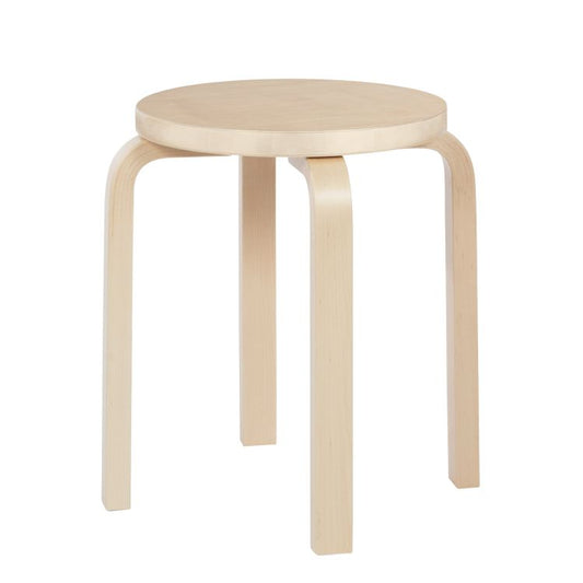 STOOL E60 - 4 legs - Stackable wooden stool.