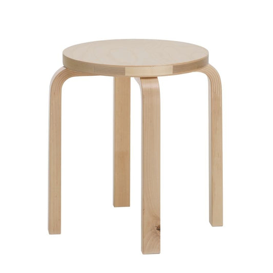 STOOL E60 - 4 legs - Stackable wooden stool.