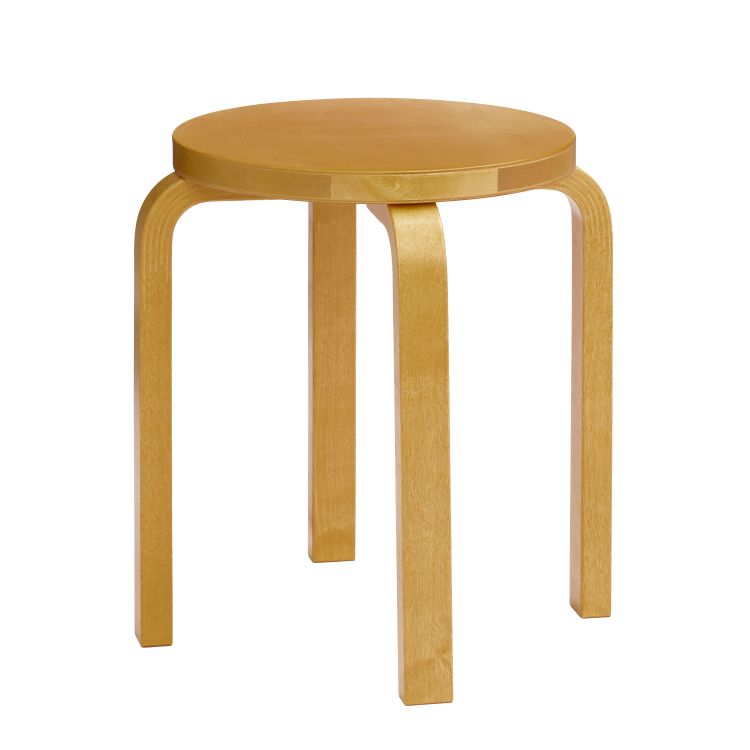 STOOL E60 - 4 legs - Stackable wooden stool.