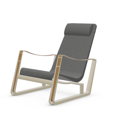 Cite Lounge Chair (Prouve Blanc Colombe (Ecru) powder-coated (smooth)) by Vitra