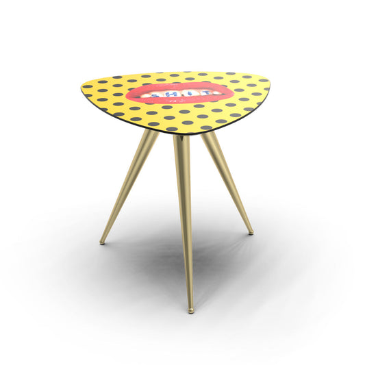 [In Stock] SHIT - Triangular Coffee Table with MDF Top and Metal Legs (30% Discount - Clearance)