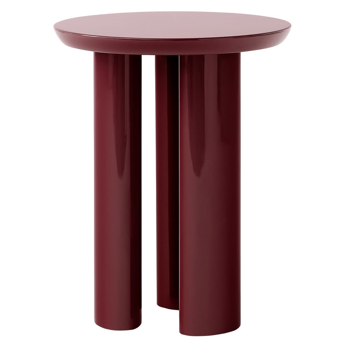 Tung JA3 side table, burgundy red