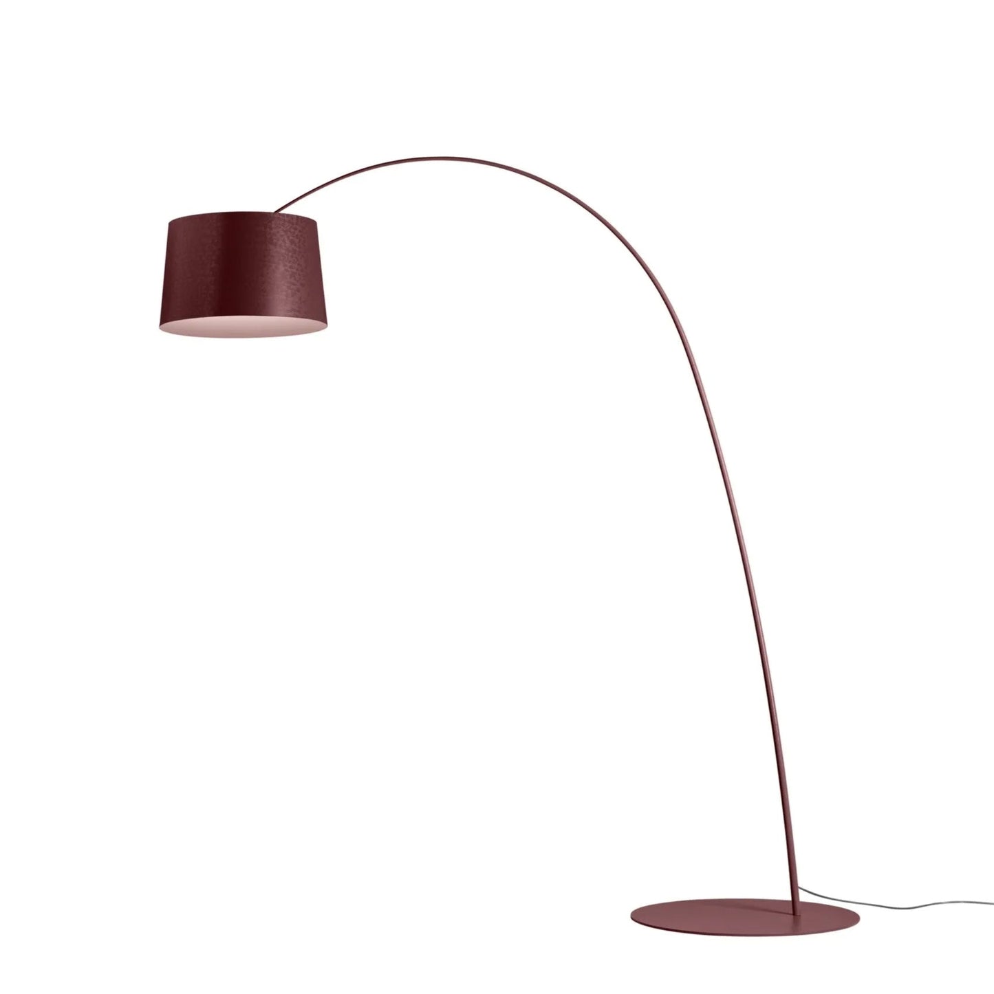 TWIGGY - Composite material arc floor lamp with metal base.