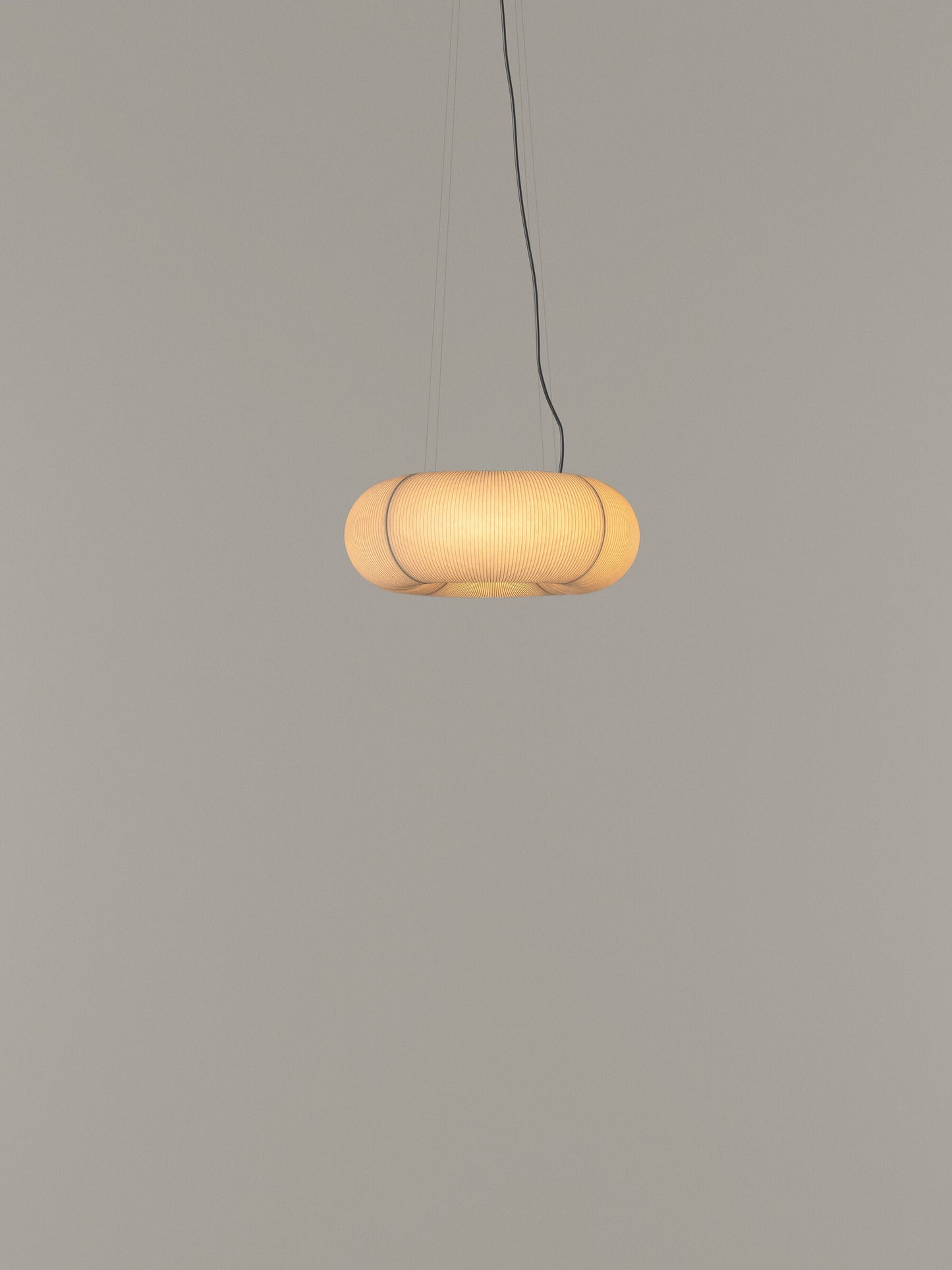 Tekiò Circular - LED dimmable japanese paper pendant lamp.