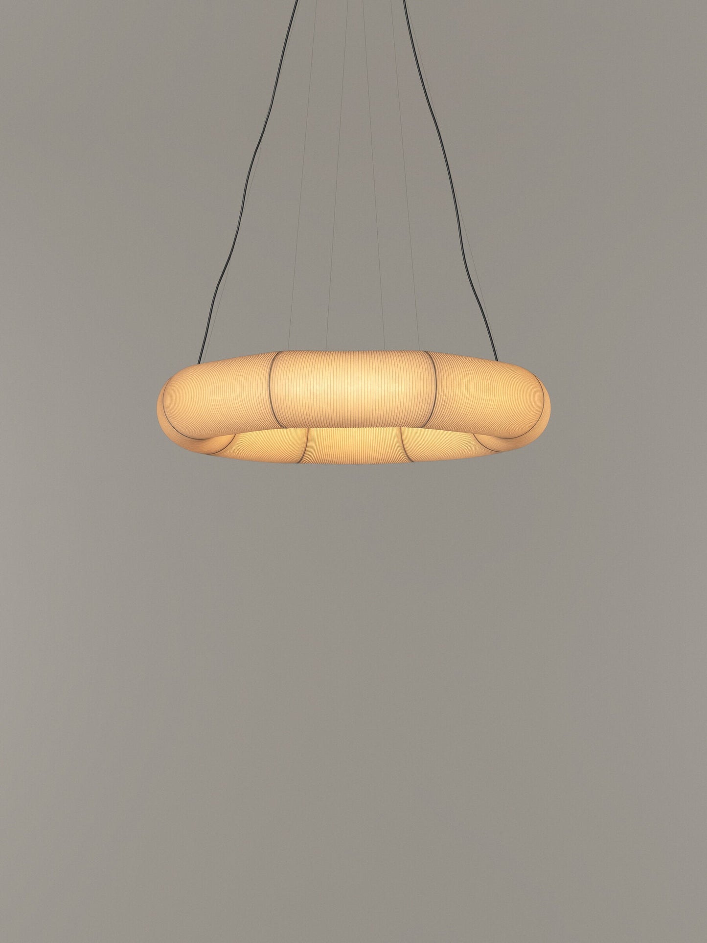 Tekiò Circular - LED dimmable japanese paper pendant lamp.