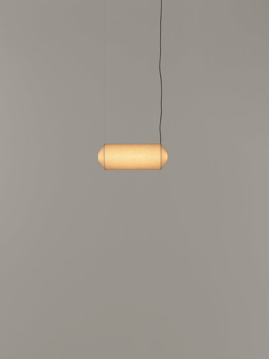Tekiò Horizontal - LED dimmable japanese paper pendant lamp.