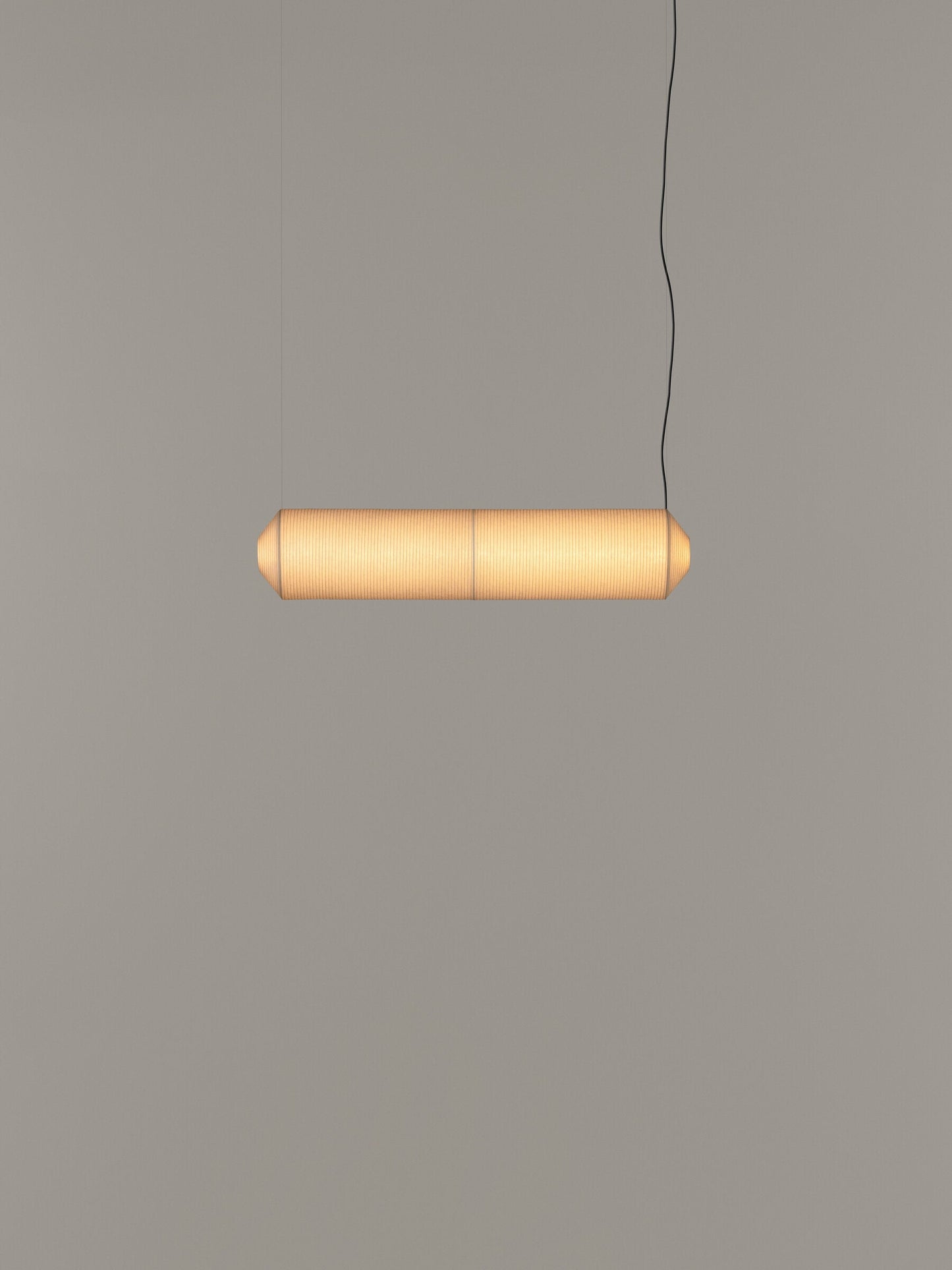 Tekiò Horizontal - LED dimmable japanese paper pendant lamp.