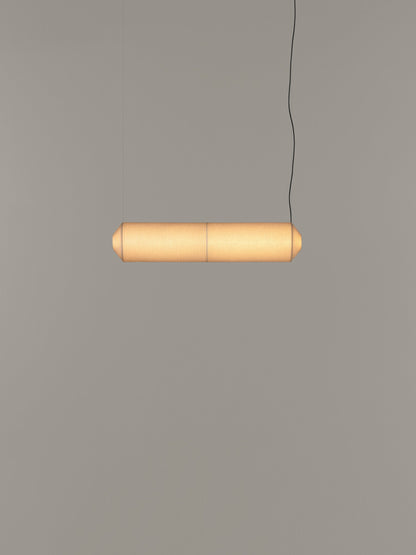 Tekiò Horizontal - LED dimmable japanese paper pendant lamp.