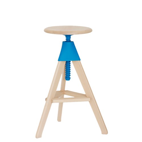 TOM AND JERRY - THE WILD BUNCH - Height-adjustable beech stool.