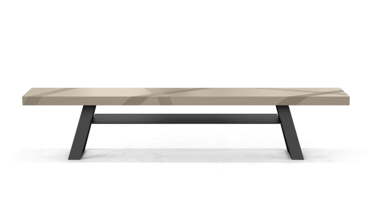 TRACK BENCH WITH SHELF by Roche Bobois