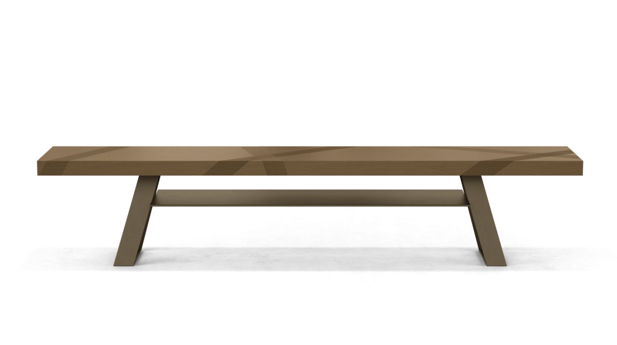 TRACK BENCH WITH SHELF by Roche Bobois