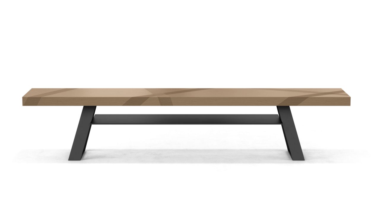 TRACK BENCH WITH SHELF by Roche Bobois