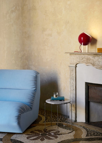 Wire Stool VP11 top, Bianco Carrara marble