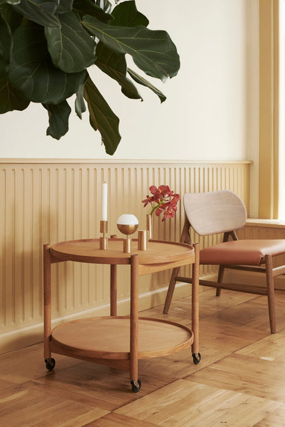 Bølling tray table 60 cm, oiled beech - earth
