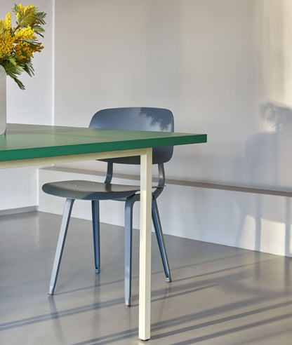 Two-Colour table, 160 x 82 cm, ivory - green mint