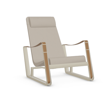 Cite Lounge Chair (Prouve Blanc Colombe (Ecru) powder-coated (smooth)) by Vitra