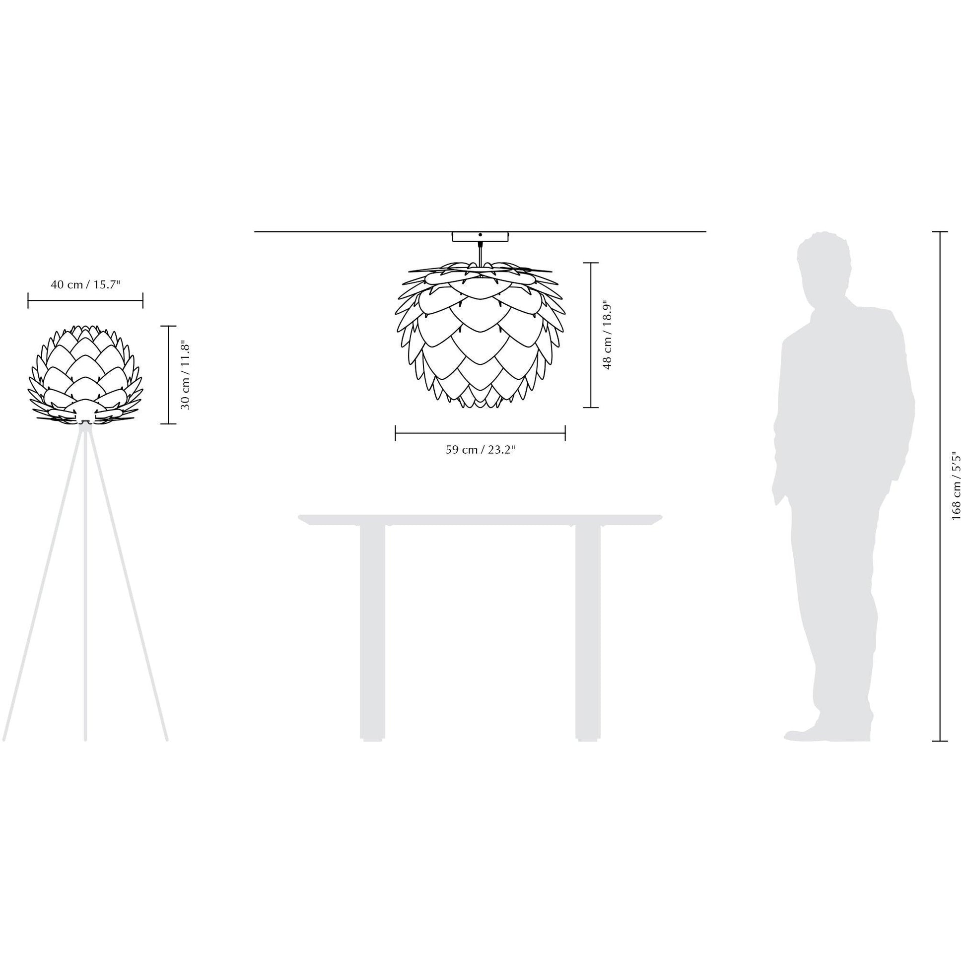 Aluvia - Pendant, floor and table lampshade.